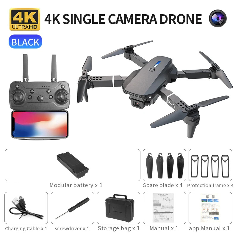 Drone Camera Professional - E88 Pro Drone Lipat Cerdas Mendukung