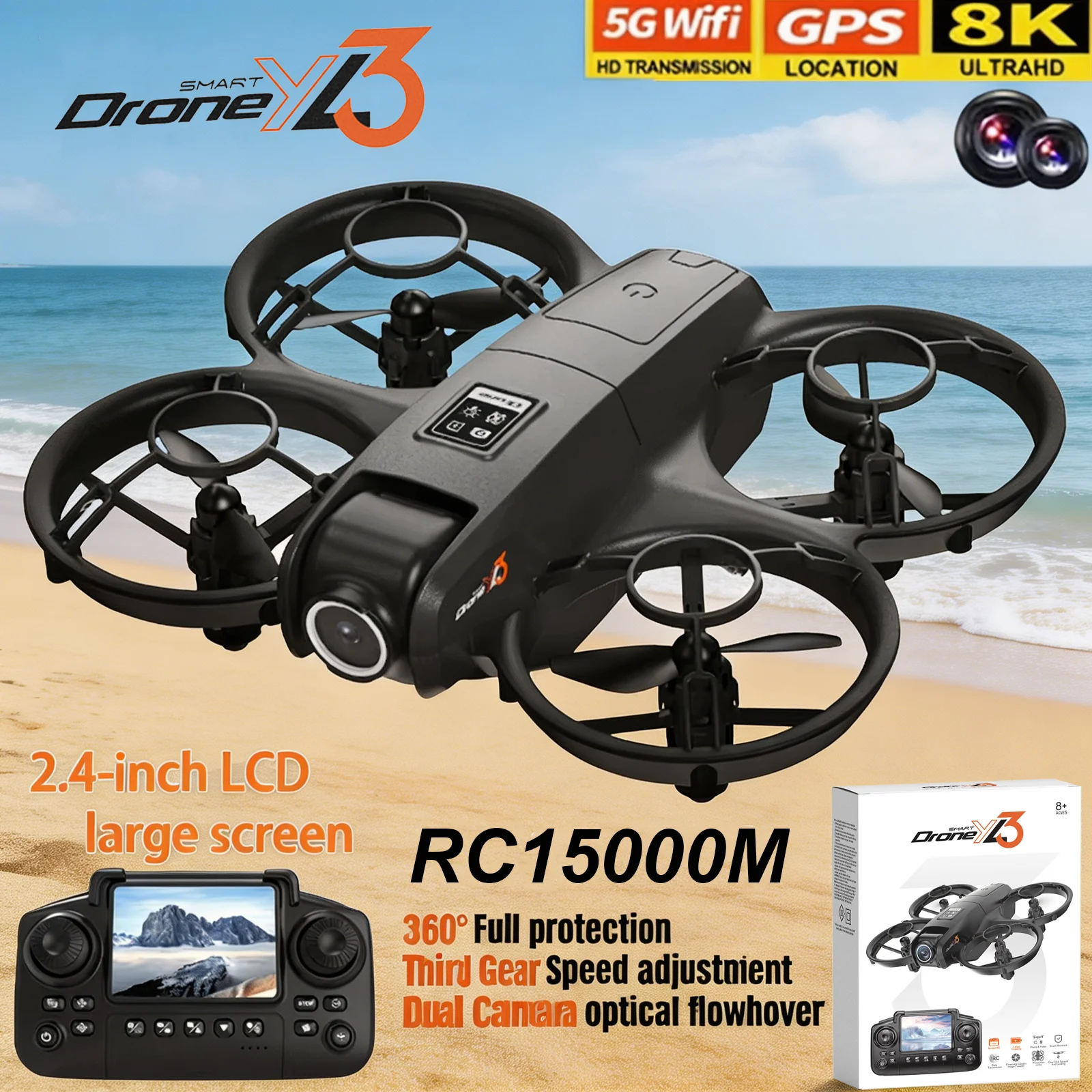 Drone Camera Wide Angle - Drone RC YL3 Baru 8K 1080P