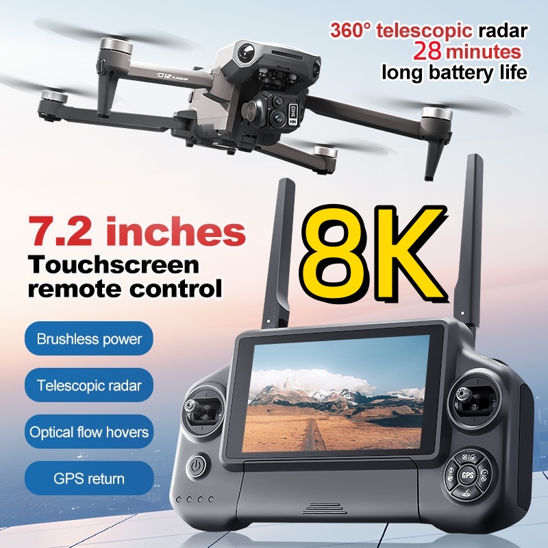 Drone RC Quadcopter 8K 3 Axis  - Drone Camera Night Vision ulasan dan harga