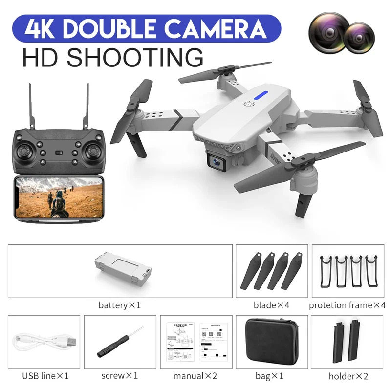 E88 Pro Drone Lipat Cerdas Men - Drone Camera Professional ulasan dan harga