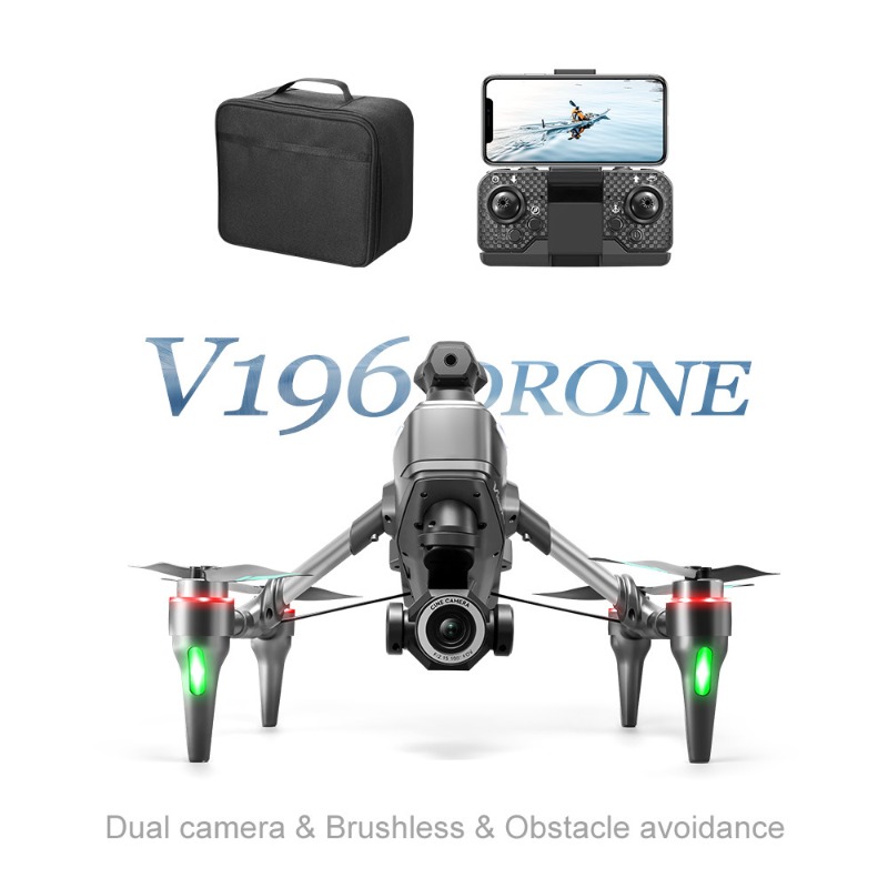 2025 V196 Drone Penghindar Rin - Drone Camera With Gimbal ulasan dan harga